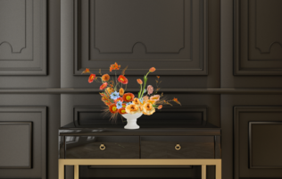 Orange,peach,blue