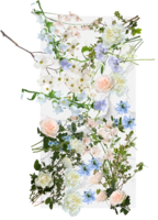 blue, blush and white mood board