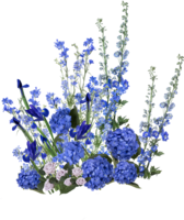 Blue Floor Arrangement