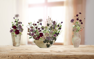 First arrangements (purples)