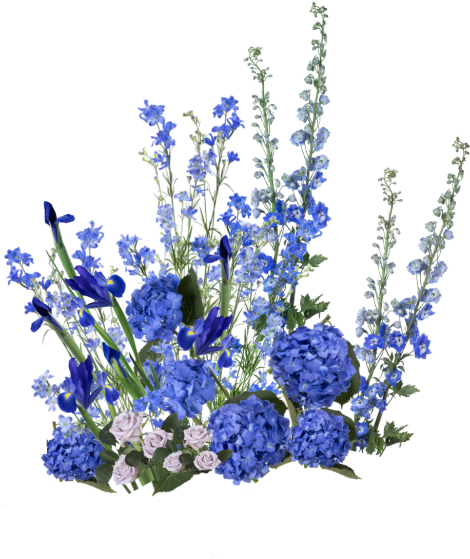 Blue Floor Arrangement