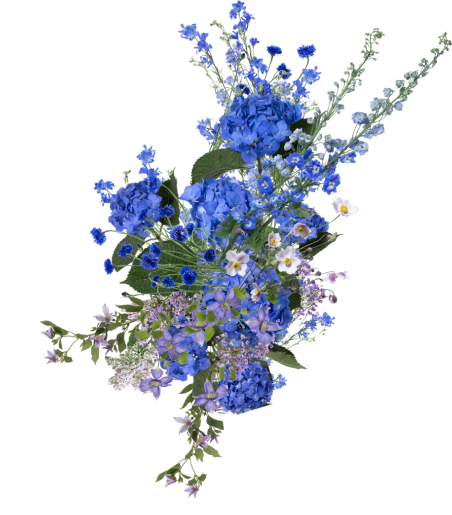 Blue Pillar Arrangement 2