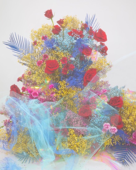 Colorful photo shoot arrangement