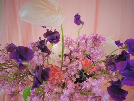 Lilac and Anthuriums