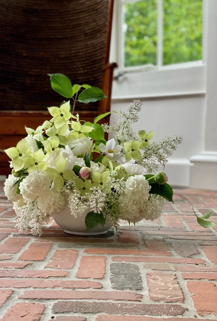 Fluffy white low bowl