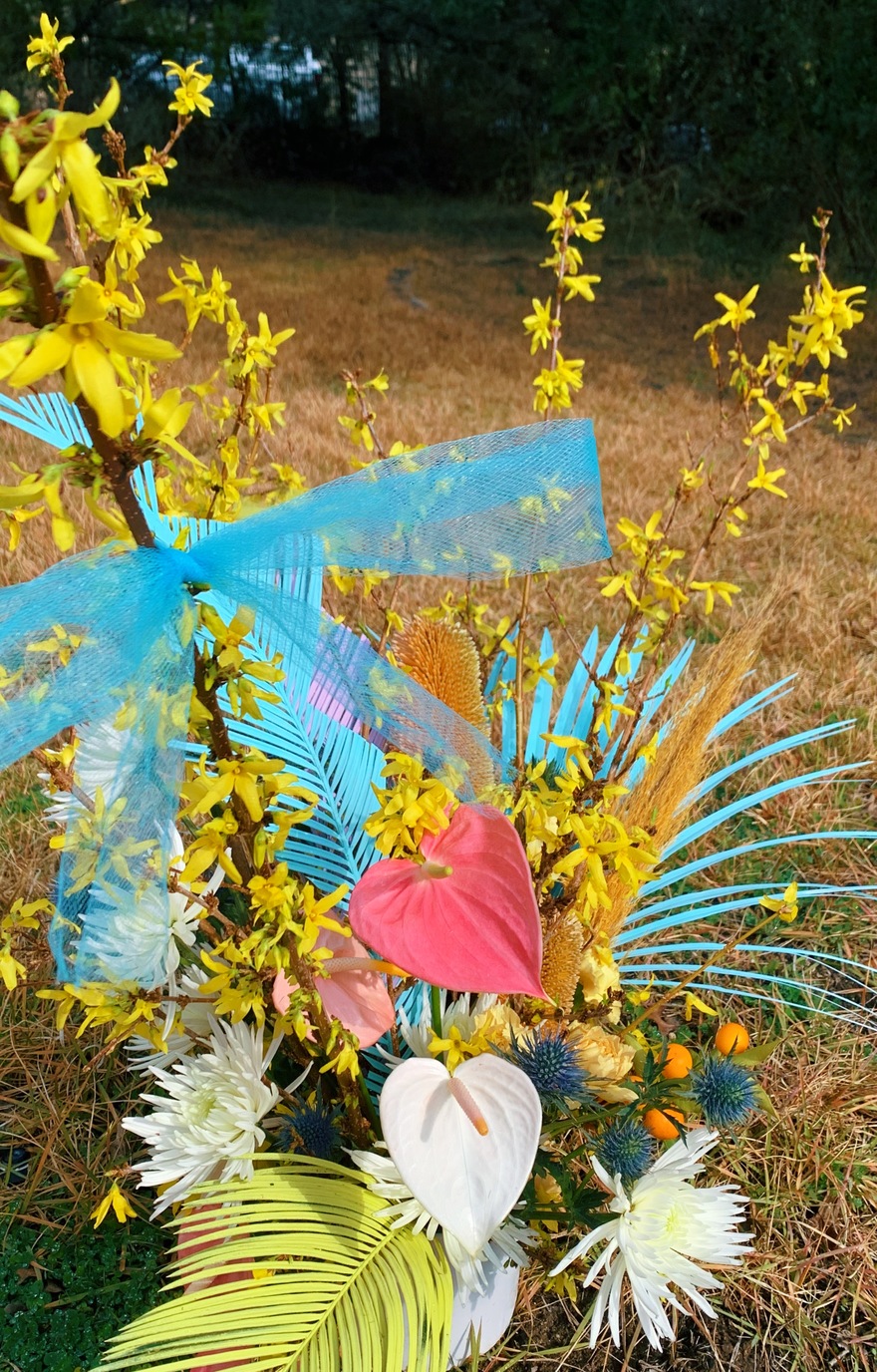 Forsythia arrangements